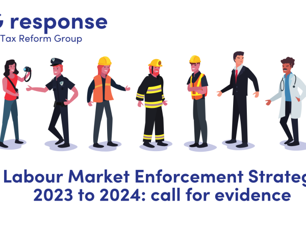 LITRG response - Labour Market Enforcement Strategy 2023 to 2024: call for evidence. Illustration of working people - including a firefighter, police officer and Doctor.