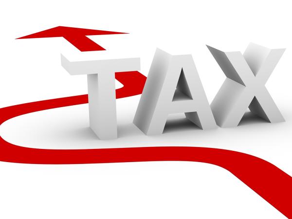 Image of an arrow avoiding the word tax