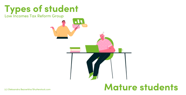 Illustration of a female mature student Illustration of a female mature student