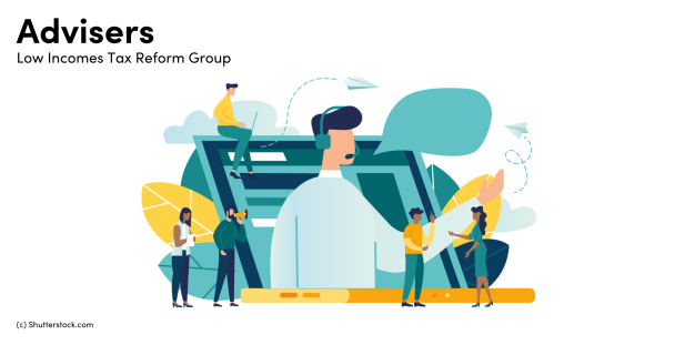 Illustration of people talking to each other with one wearing a headset Illustration of people talking to each other with one wearing a headset