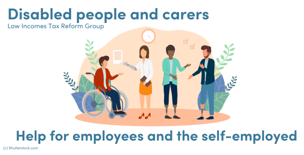 Illustration of a group of disabled people Illustration of a group of disabled people