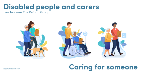 Illustration of carers and people needing assistance Illustration of carers and people needing assistance