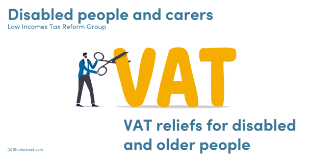 Illustration of a person cutting the word VAT with a pair of scissors Illustration of a person cutting the word VAT with a pair of scissors