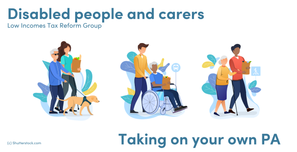 Illustration of people helping people with disabilities Illustration of people helping people with disabilities