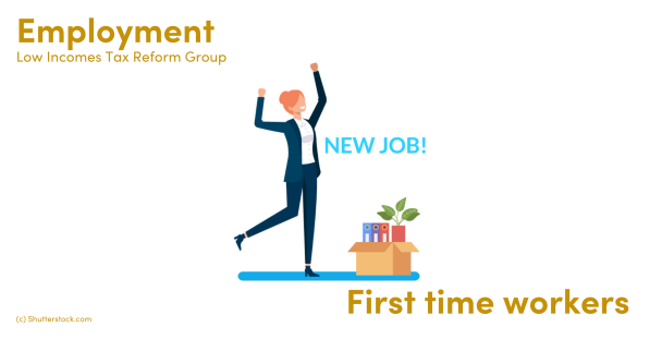 Illustration of a person celebrating a new job Illustration of a person celebrating a new job