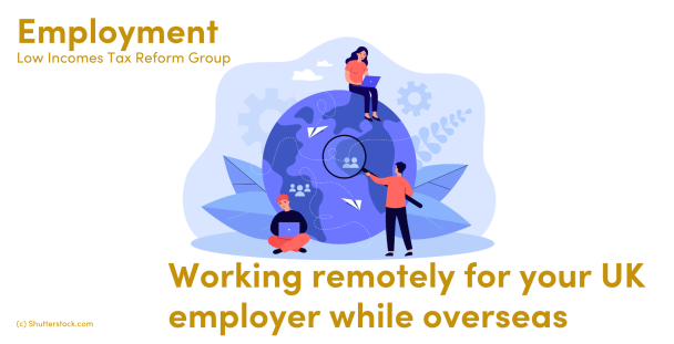 Illustration of people working around a globe Illustration of people working around a globe