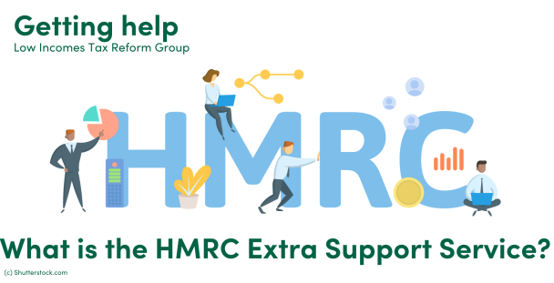 Illustration of the letters HMRC and a group of people