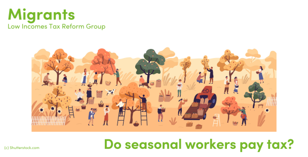 Illustration of seasonal workers Illustration of seasonal workers