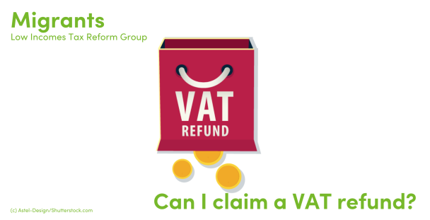 Illustration of a bag with VAT refund written on it Illustration of a bag with VAT refund written on it