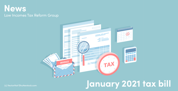 Illustration of tax documents, calculator and calendar