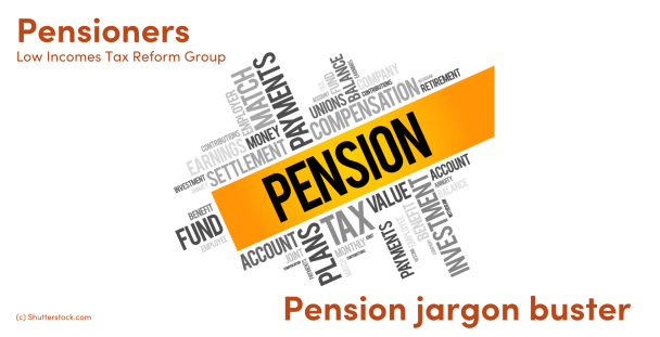 Illustration of words to do with pensions Illustration of words to do with pensions
