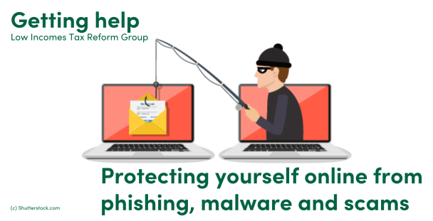 Illustration of a man inside a computer with a fishing rod stealing documents from another computer Illustration of a man inside a computer with a fishing rod stealing documents from another computer