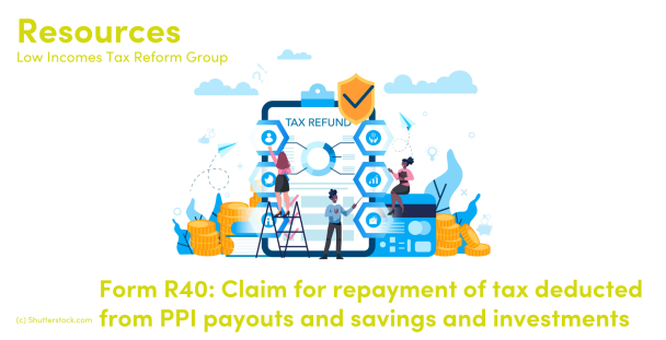 Illustration of people in front of a tax refund sign Illustration of people in front of a tax refund sign