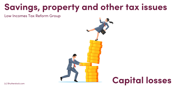 Man pulling a coin from a pile of money and woman toppling off the top Man pulling a coin from a pile of money and woman toppling off the top