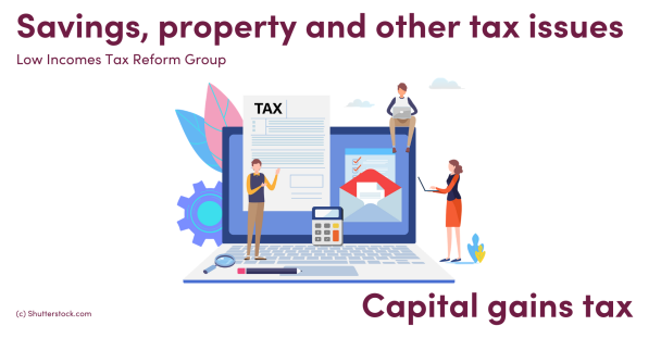 Illustration of people around a laptop and a tax document Illustration of people around a laptop and a tax document