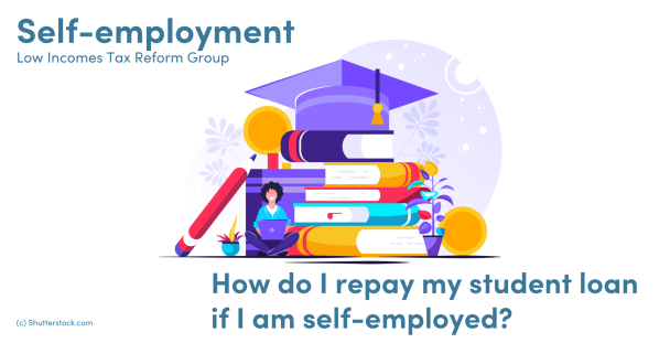 Illustration of a person with a laptop, graduation cap and books Illustration of a person with a laptop, graduation cap and books