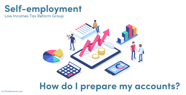 Illustration of people, graphs, a calculator and mobile phone Illustration of people, graphs, a calculator and mobile phone