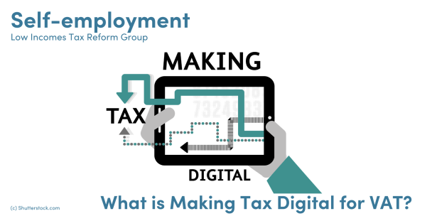 Illustration of a hand holding a tablet device with the words making tax digital Illustration of a hand holding a tablet device with the words making tax digital