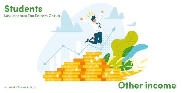 Illustration of a man jumping across piles of money