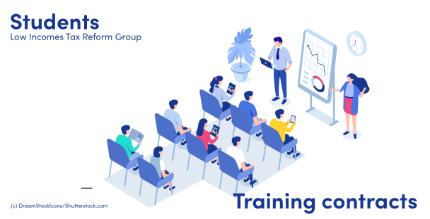 Illustration of students in a training room Illustration of students in a training room