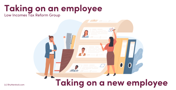Illustration of people choosing an employee from a list