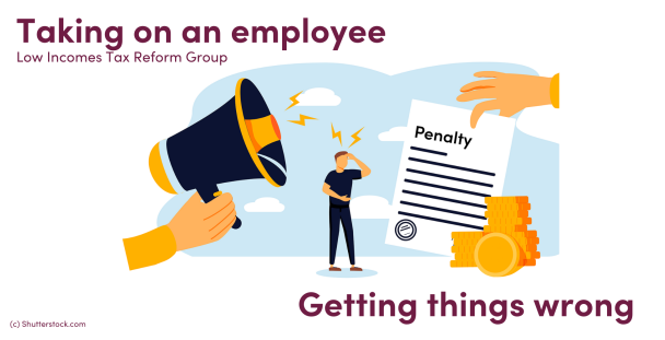 Illustration of a person receiving a penalty notice Illustration of a person receiving a penalty notice