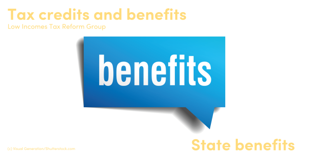 The word benefits written in a speech bubble The word benefits written in a speech bubble