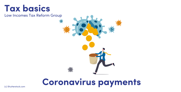 Illustration of germs above a man who is catching coins Illustration of germs above a man who is catching coins