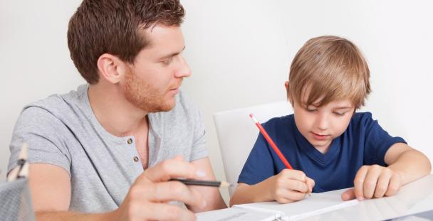 home schooling father and child home schooling father and child