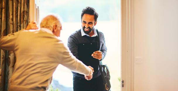 Off-payroll working in the private sector Carer and elderly man