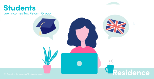 Illustration of a student with a graduation hat and Union Jack flag Illustration of a student with a graduation hat and Union Jack flag