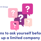 5 coloured speech bubbles containing question marks 