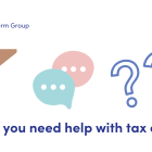 Image of a helping hand and question marks with caption of do you need help with tax credits?