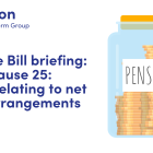 Submission: Finance Bill briefing: Clause 25:  Relief relating to net pay arrangements. image of a pension pot 