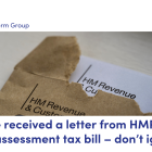 image of a letter from HMRC