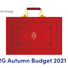 Illustration of a red budget briefcase