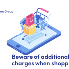 Illustration of a shopping trolley on top of a mobile phone