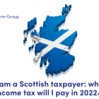 Illustration of Scotland covered by the Scottish flag