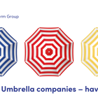 Illustration of 3 umbrellas