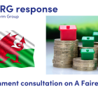 CIOT/LITRG Response: Welsh Government consultation on A Fairer Council Tax.  coloured image of the welsh flag and picture of Monopoly houses standing on piles of £1 coins