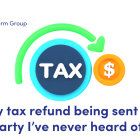 coloured image of a tax refund 