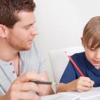 home schooling father and child