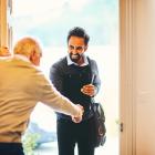 Carer and elderly man
