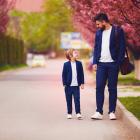 child and man dressed the same