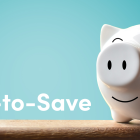 Image of a piggy bank and the words help to save