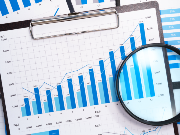 Various different graphs and charts of data 