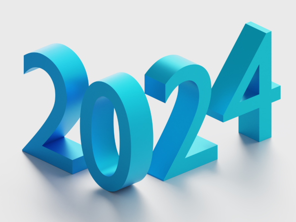'2024' in blue against a stone coloured background