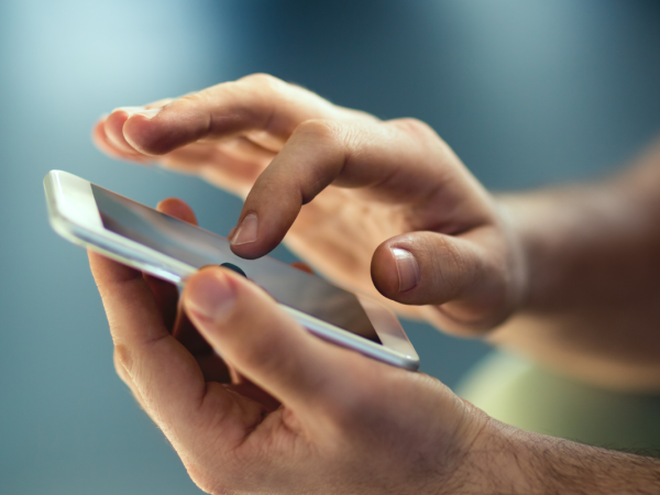a person holding a smartphone 