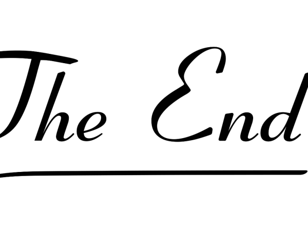 Black text on a white background that reads 'THE END' Black text on a white background that reads 'THE END'