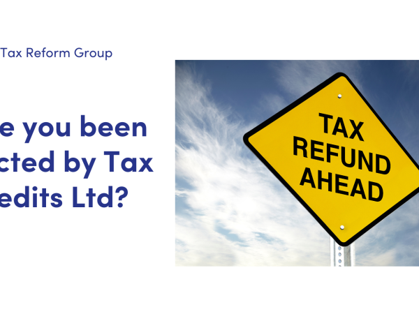 LITRG News: Have you been affected by Tax Credits Ltd? picture of a yellow road sign with black writing saying tax refund ahead 